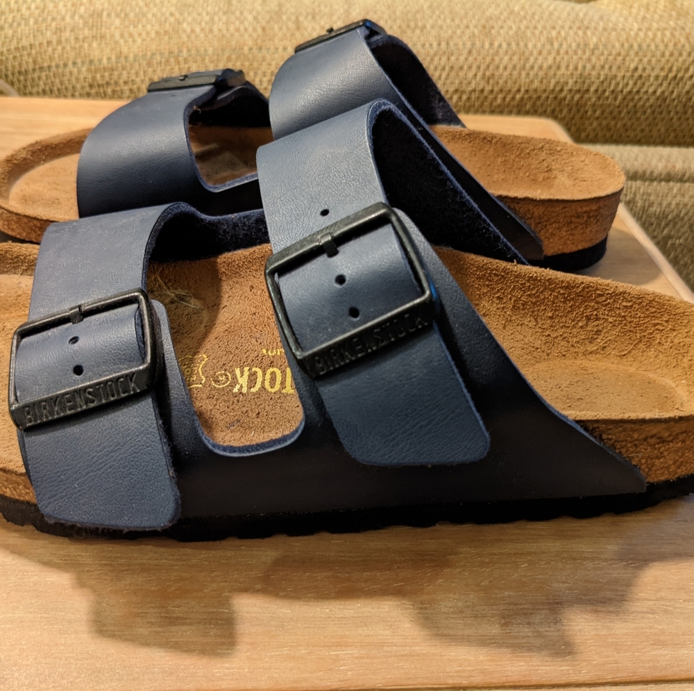 Birkenstock Arizona blue Birko-flor. New  Size 37 euro (6.5-7 U.S.)